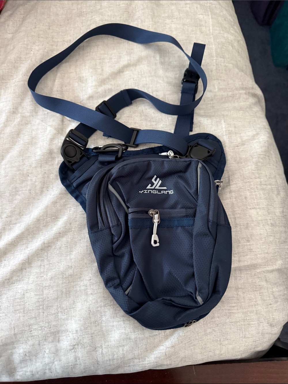 Navy Crossbody Sling Bag for Men